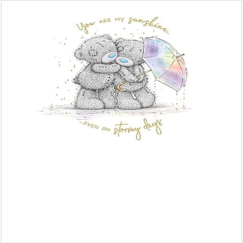 image 1 of Me To You Bear Bears and Rainbow Umbrella Card