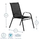 image 4 of Harbour Housewares 4 Seater Metal Garden Furniture Set - 120cm x 70cm - Garden Furniture Set Garden Dining Set Outdoor Furniture 4 Chairs