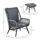 image 5 of Outsunny Garden Rattan Leisure Chair Set with Adjustable Backrest