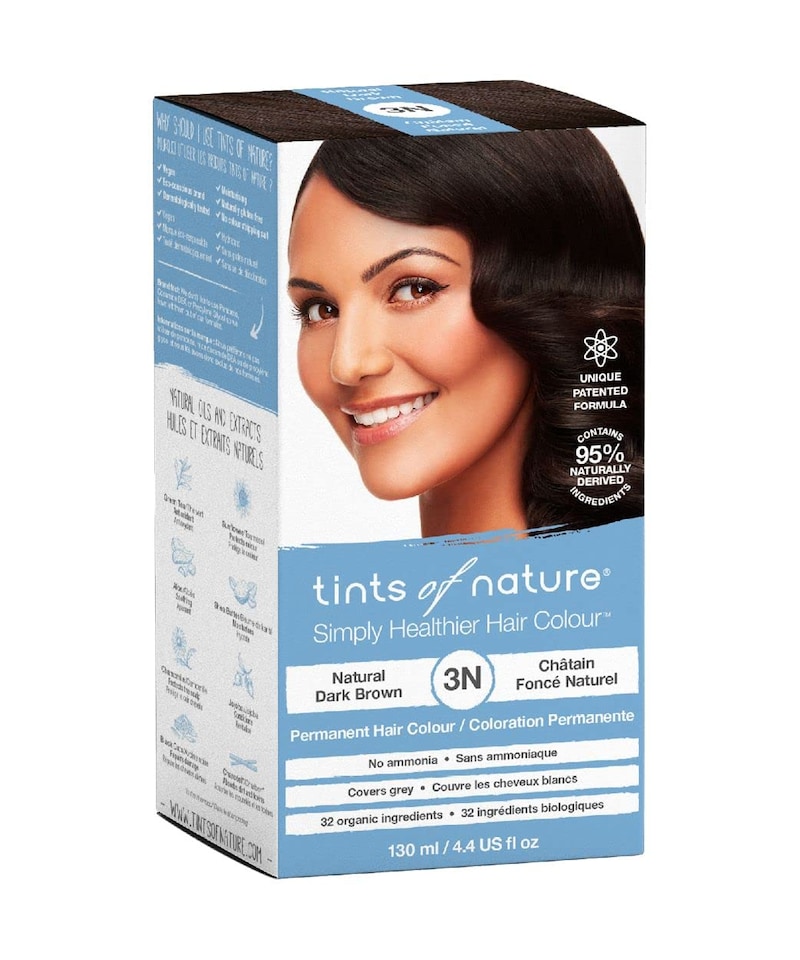 image 1 of Tints of Nature 3N Natural Dark Brown Permanent Hair Dye, Nourishes Hair and Covers Greys, Ammonia-Free, 130ml