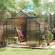 image 2 of Outsunny 8x12ft Polycarbonate Walk-in Greenhouse Outdoor w/ Double Sliding Door