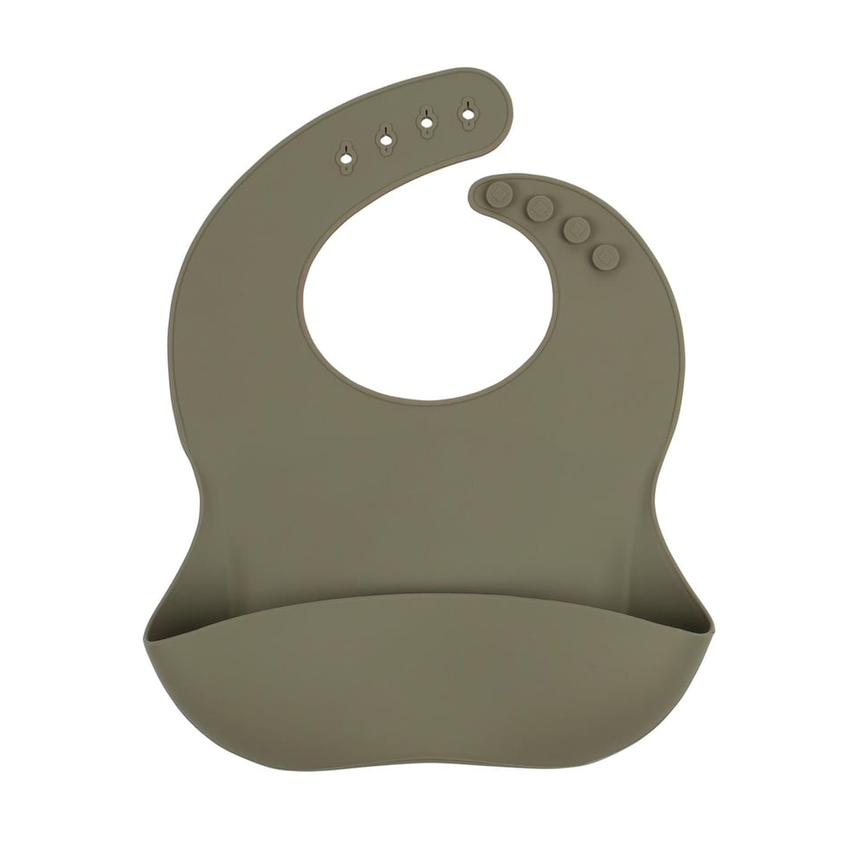 image 1 of Tiny Dining Baby Silicone Weaning Bib - Silver Sage | Green | Silver Sage