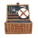 image 4 of 2 Person Blue Tweed Fitted Picnic Basket | Blue | Blue | 1
