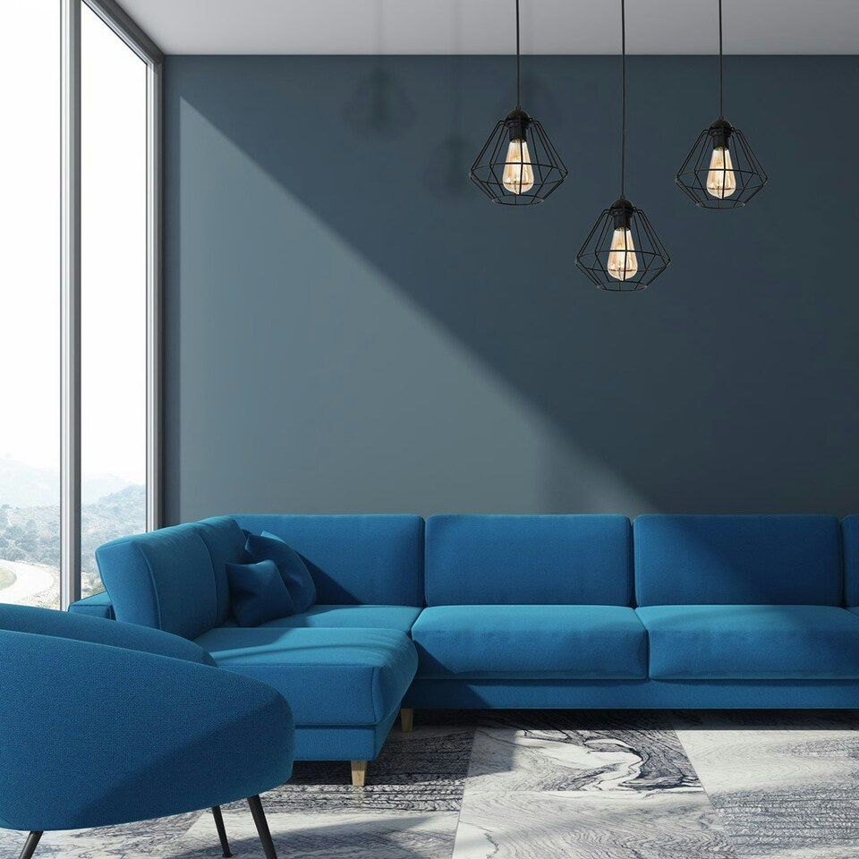 image 1 of Milagro Pendant Lamp Colin Black 3XE27