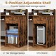 image 7 of COSTWAY Computer Desk Workstation w/Display Shelf Brown