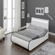 image 6 of Orion LED Lights Headboard Gaming Style White/Black Faux Leather Bed Frame (Double)