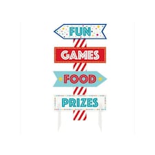 Unique Party Carnival Party Decoration - White/Red/Blue - One Size