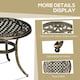 image 5 of Outsunny 60cm Round Hollow Top Design Side Table with Cast Aluminum Frame