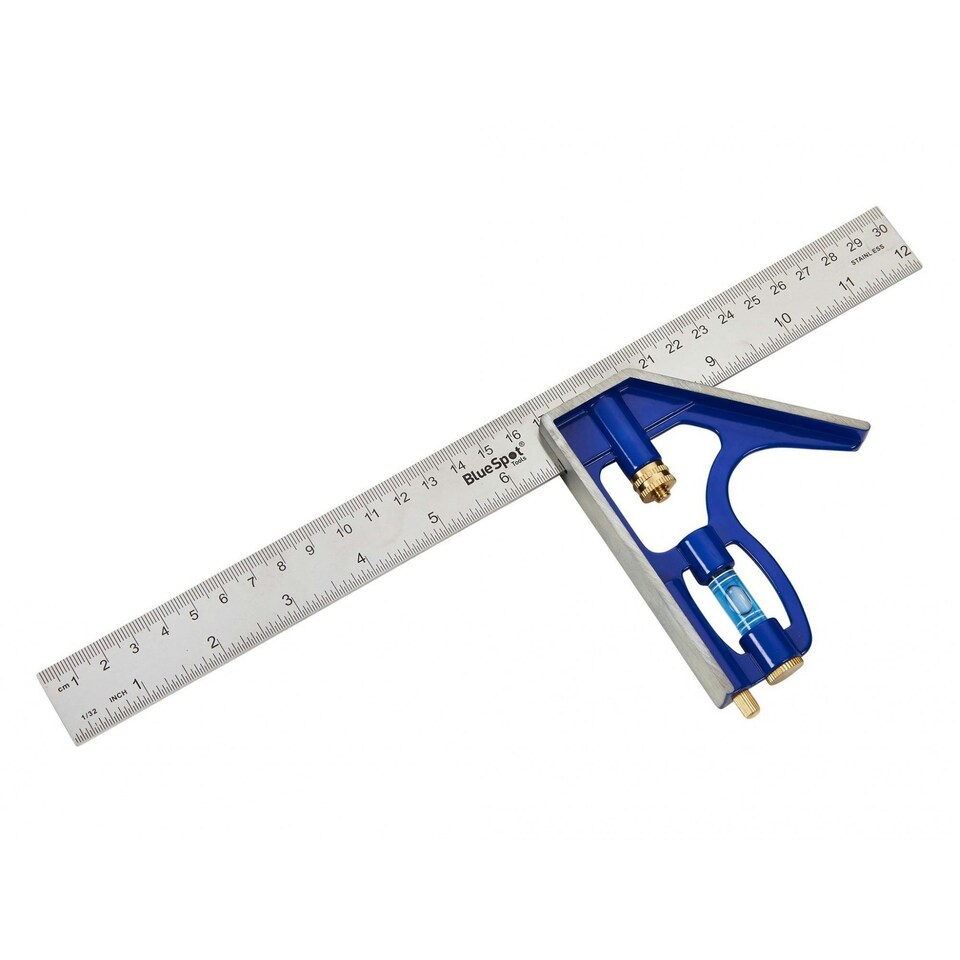 Bluespot Tools Pro Combination Square 300mm (12in) - Multi Colour - One Size