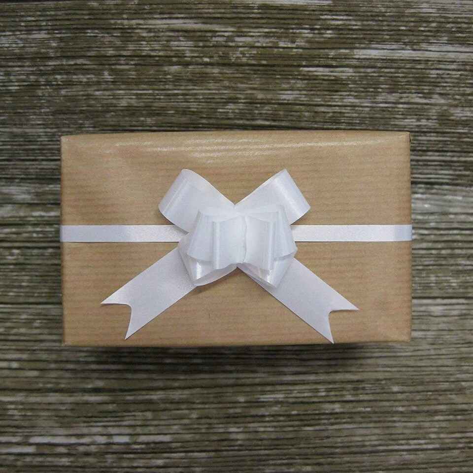 image 1 of 60 White Pullbows (50mm)