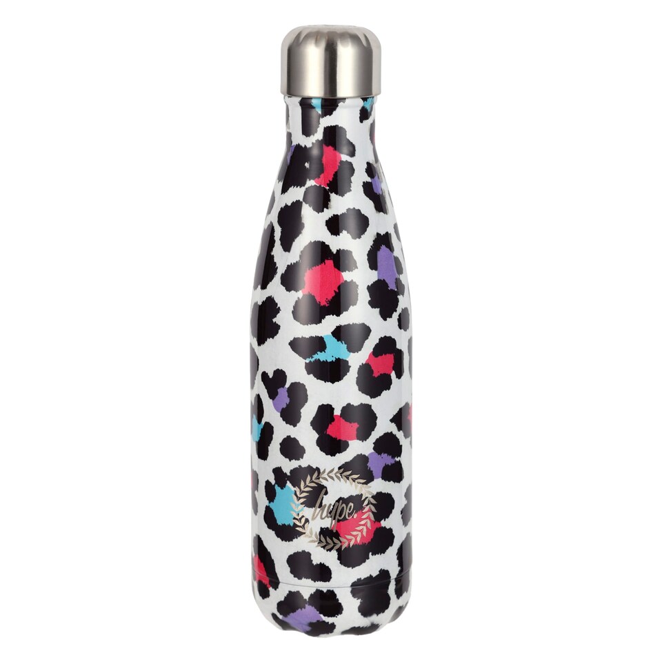 image 1 of Thermal Water Bottle Silver Leopard Print | Stainless Steel Leak Proof Bottle | Multi | Multi | One Size | 1