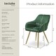 image 6 of Dining Chair Marilyn - quilted velvet, continuous backrest, gold steel legs - per piece Green | Dark Green/Gold
