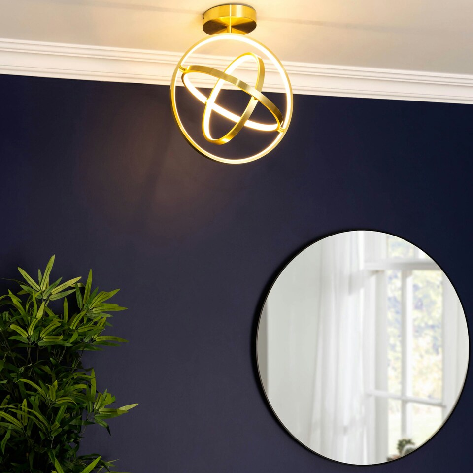 image 1 of BHS Ingel LED Ceiling Light | Gold | Satin Brass | 1