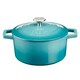 image 1 of Cooks Professional Cast Iron Casserole 20cm | 2.8L Capacity | Enamelled Inside & Out | Graduated Teal