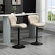 image 2 of HOMCOM Adjustable Height Bar Stools Set of 2, Swivel Barstools Light Khaki
