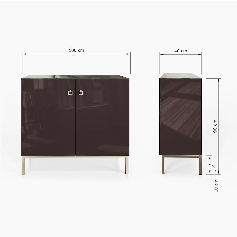 image 1 of Frank Olsen Lyra Tall sideboard Purple | Purple