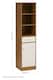 image 3 of Orsina Practical Design Oak Effect Floor Standing Cabinet, Stylish Display Cabinet, Slim Design Storage Unit