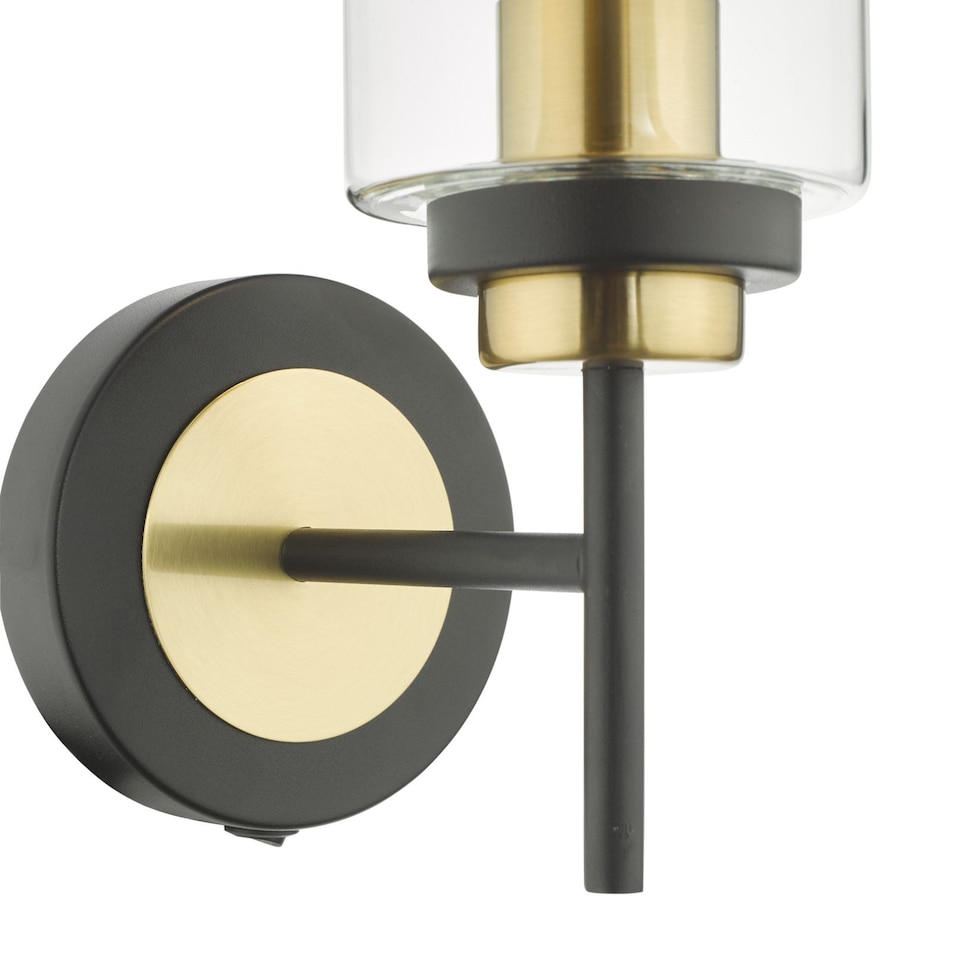 image 1 of Greig Black & Gold Bathroom Wall Light