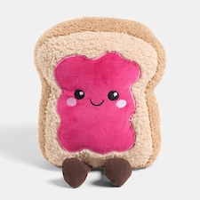 OHS Sweetie Pie Filled Novelty Scatter Cushion Soft Fleece Toy Pillow | Pink | Rosie the Jam Toast