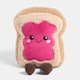 image 1 of OHS Sweetie Pie Filled Novelty Scatter Cushion Soft Fleece Toy Pillow | Pink | Rosie the Jam Toast