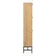 image 3 of Albany Shoe Cabinet 3 Flip Down Doors in Oak/Black Legs
