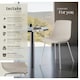 image 2 of Dining Chair Mave - large plastic seat, ergonomic, high backrest, 120 kg load capacity - Set of 4 Grey | Taupe/Chrome