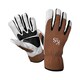 image 1 of Kent & Stowe Sure & Fit Multi Job Gardening Gloves Medium Premium Leather with Spandex and PVC Grip | Brown | Medium