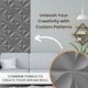 image 4 of NOVECRAFTO 3D Wall Panels – Quilted Fold Design – 6 PVC Sheets – 1.5m² (16.15sqft) – 50x50cm Decorative Interior Wall Cladding Panels | Silver
