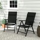 image 2 of Outsunny 2 PCS Outdoor Folding Chairs, Dining Chairs w/ Padded Filling, Black