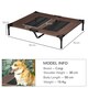 image 7 of PawHut Large Pet Cot Portable Dog Cat Sleep Bed Elevated Camping Outdoor Brown
