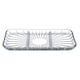 image 1 of Pasabahce Rectangular Glass Service Dish 3-Compartment Plate | Clear | 1
