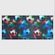 image 4 of OHS Print Beach Towel Bath Travel Quick Dry Microfibre Absorbent | Black | Neon Football | One size