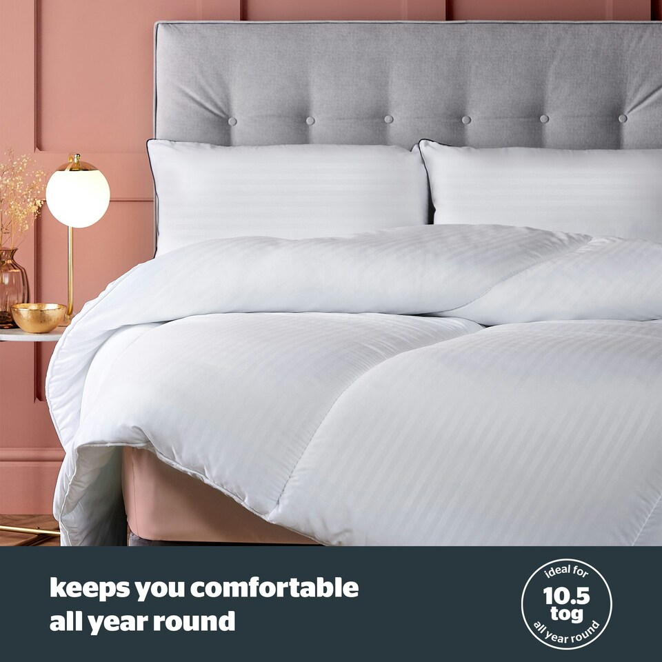 image 1 of Silentnight Luxury Hotel Collection 10.5 Tog Duvet, Soft Cover, Hypoallergenic, Made in the UK, Double