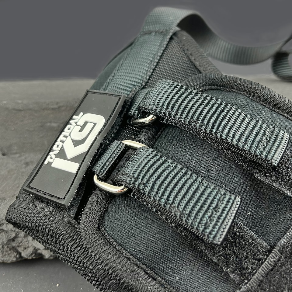 image 1 of HugglePets Tactical K9 Adjustable Comfort Dog Muzzle | Black | M