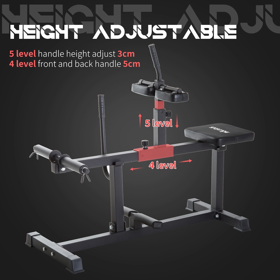 image 1 of SPORTNOW Seated Adjustable Leg Extension Machine with Plate Loaded | Black
