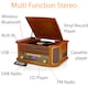 image 5 of Denver 9-in-1 Retro Vintage DAB Bluetooth Wooden Radio Record Player - MRD-51BT | Brown | Vintage Wood