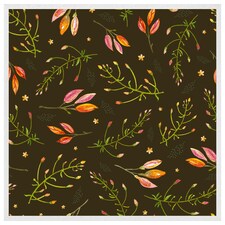 Green branches (Picture Frame) White | L