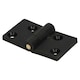 image 3 of Black Reinforced Nylon Plastic Hinge 38x67mm Italian Made Industrial Quality 2PK Black