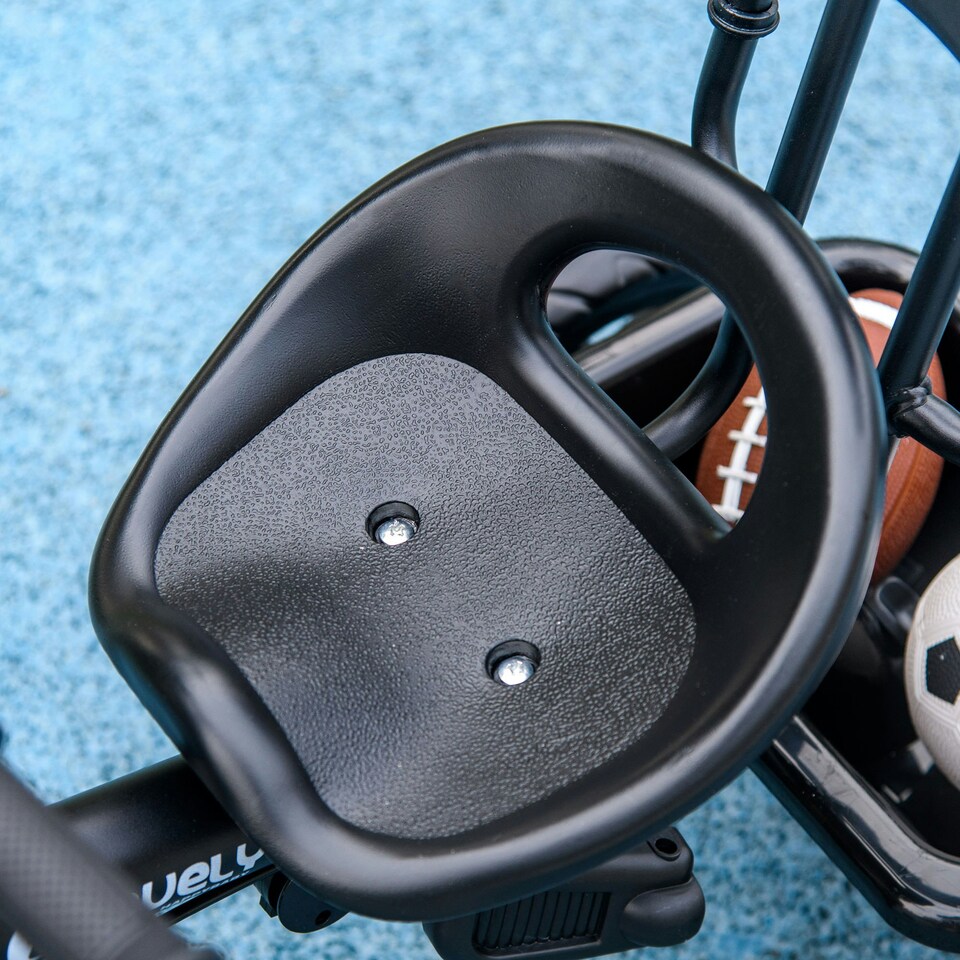 image 1 of HOMCOM 6 in 1 Kids Tricycle w/ Removable Handle for 1.5+ year, Dark Blue