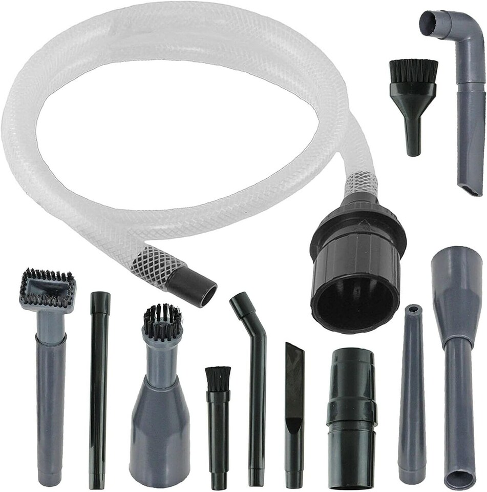 image 1 of SPARES2GO Complete Micro Tool Kit Mini Attachments Set Compatible with Miele Vacuum Cleaner 35mm PC Desk Car