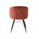 image 5 of Set of 4 Vittorio Velvet Dining Chairs with Black Metal Legs, Quilted Design Modern Accent Chair | Red