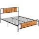 image 6 of HOMCOM King Size Bed Frame, Steel Base w/ Headboard, 160 x 207cm