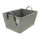 image 1 of JVL Silva Rectangular Fabric Storage Box with Handles, Grey Grey