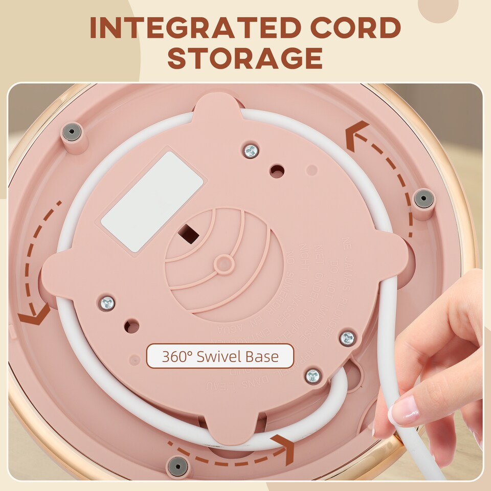 image 1 of HOMCOM Electric Kettle 1.7L, Fast Boil, 3kW Cordless Water Kettle with Removable Washable Anti-scale Filter, UK Otter Thermostat, Auto Shut-off, 360degree Swivel, BPA Free, Pink Water Ripple Texture