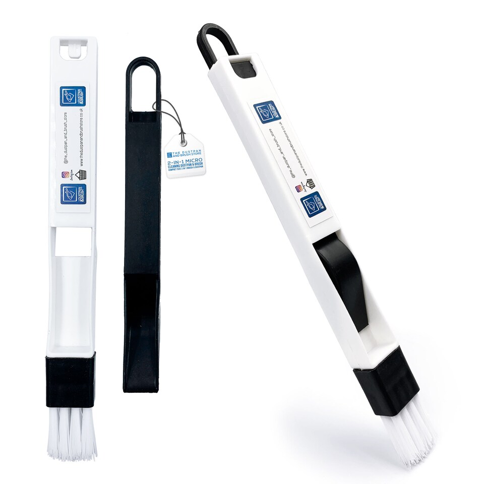 image 1 of Micro Cleaning Tool Precision Cleaning for Gaps & Tracks Brush Set Keyboard Blinds Windows | Blue | Blue, Black | One Size