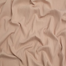 Minerva Core Range Beige Wide Cotton Rib Stretch Knit Fabric for Dressmaking, 140cm / 55" Wide - per metre