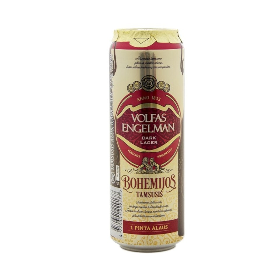 Volfas Engelman Bohemijos 4.2% Dark Lager 24 x 568ml