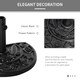 image 4 of Outsunny 9kg Cement Concrete Half Round Parasol Base Umbrella Stand Garden Outdoor Accessories  Adjustable Coupler Suitable Umbrella