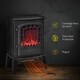 image 5 of HOMCOM Freestanding Electric Fireplace Heater W/ Realistic Flame Effect Black | Black