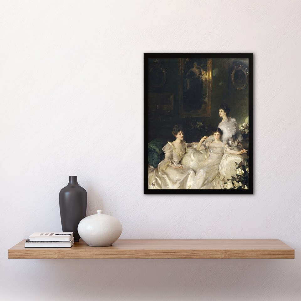 image 1 of The Wyndham Sisters Portrait Sargent Framed Wall Art Print 12X16"